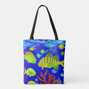 Bolso De Tela Vida salvaje marina: Flora y fauna