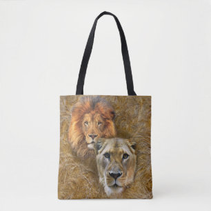 Bolso De Tela Vida silvestre - León y leona