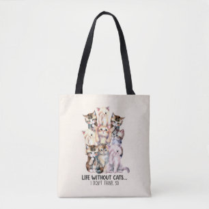 Bolso De Tela ¿Vida sin gatos? No lo creo