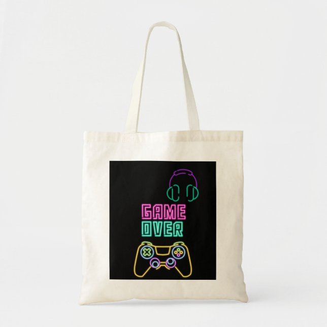Bolso De Tela Videojuego de Guay Neon. (Frente)