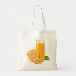 Bolso De Tela Vidrio con jugo de naranja