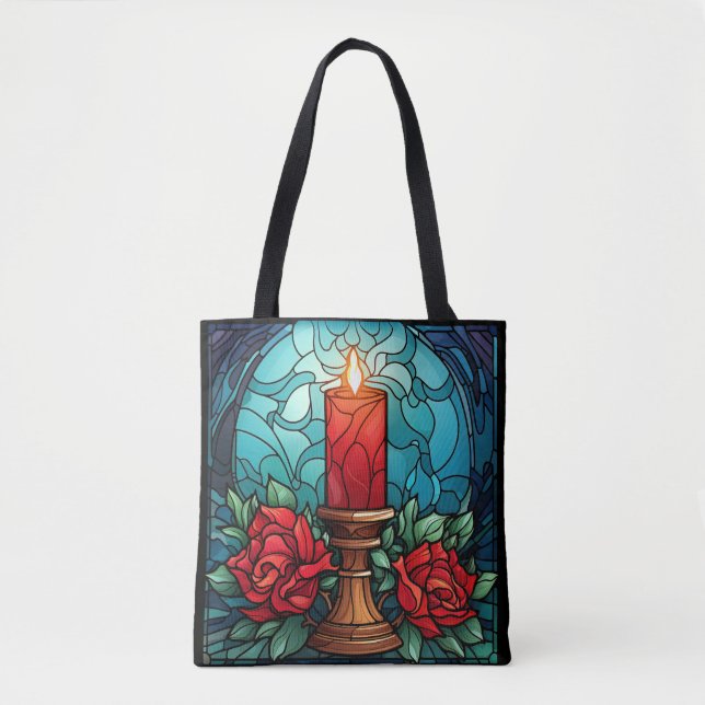 Bolso De Tela Vidrio de Candle Staines para navidades (Anverso)