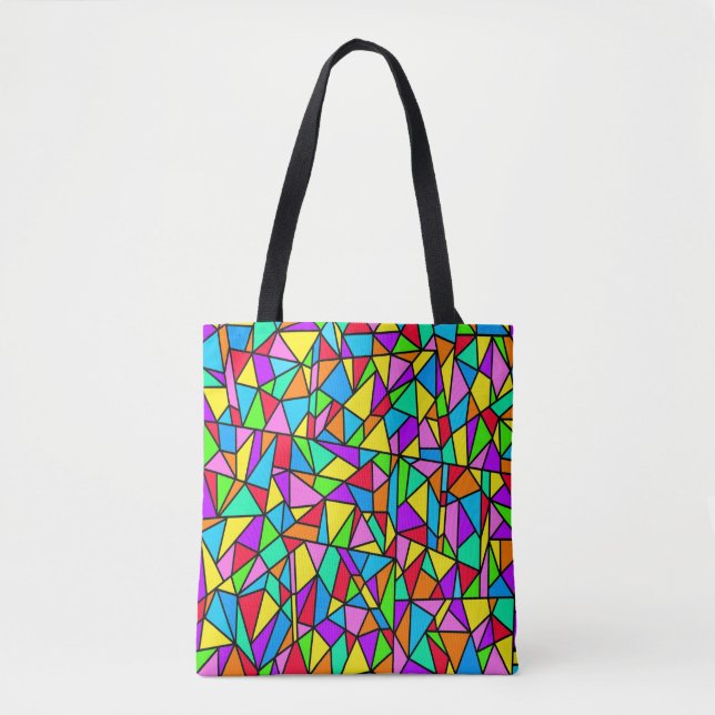 Bolso De Tela Vidrio de colores Arcoíris (Anverso)