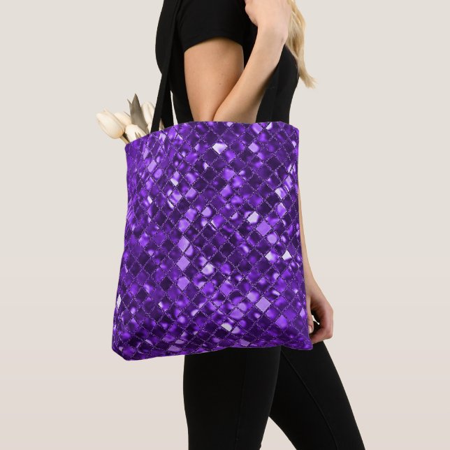 Bolso De Tela Vidrio de imitación de Faux púrpura (Detalle)