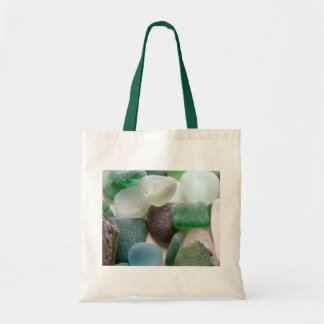 Bolso De Tela Vidrio del mar azul y verde
