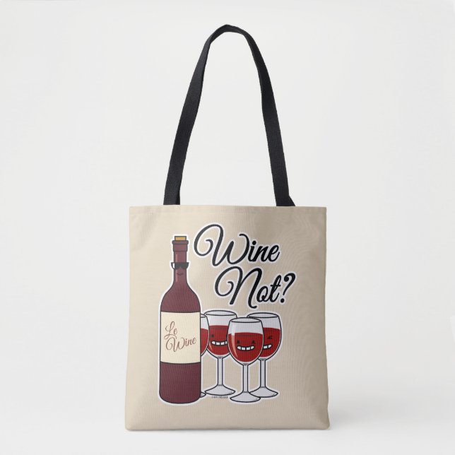 Bolso De Tela Vidrio del rosa rojo pinot del alcohol de las uvas (Anverso)