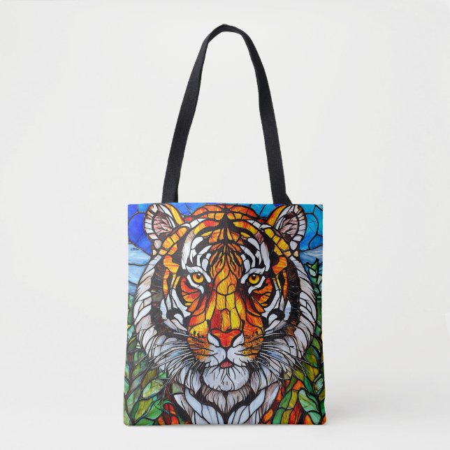Bolso De Tela Vidrio emplomado de tigre (Anverso)