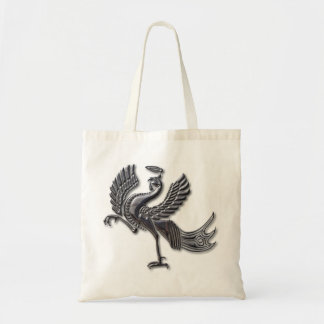 Bolso De Tela Vidrio negro de pájaro rojo