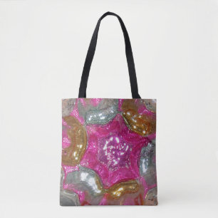 Bolso De Tela Vidrio - Picasso dorado rosado - Vidrio Art