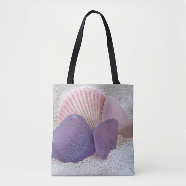 Bolso De Tela Vidrio rosa y violeta - tote (Anverso)