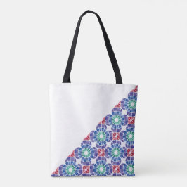 Bolso De Tela Vidrio Tallado (Triangular - Luz del día)