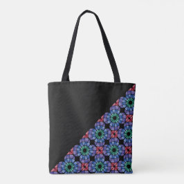 Bolso De Tela Vidrio Tallado (Triangular - Medianoche)