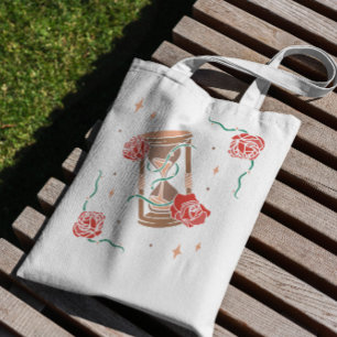 Bolso De Tela Vidrio Y Rosas