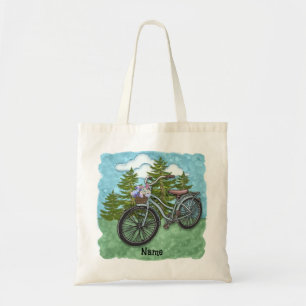 Bolso De Tela Vieja Bicicleta Azul