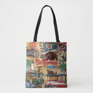 Bolso De Tela Vieja California: mapa de atracciones turísticas.