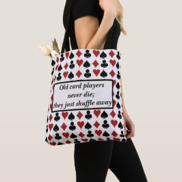 Bolso De Tela Vieja cita de los jugadores de tarjeta