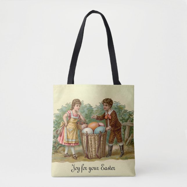 Bolso De Tela Vieja Pascua Victoriana (Anverso)