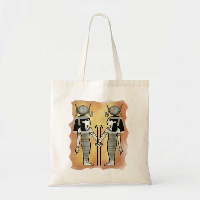Bolso De Tela Viejo arte La diosa hathor del amor dios egipcio (Frente)