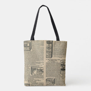 Bolso De Tela viejo modelo fresco del periódico del catálogo d