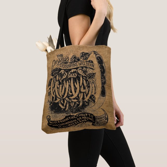 Bolso De Tela Viejo Rústico Faux Burlap Bean Sack (Detalle)
