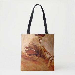 Bolso De Tela Viejos Vaqueros, El Vagón del Mineral por NC Wyeth