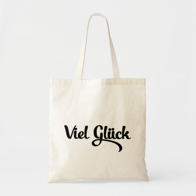 Bolso De Tela Viel Glück | Idioma alemán de buena suerte (Frente)