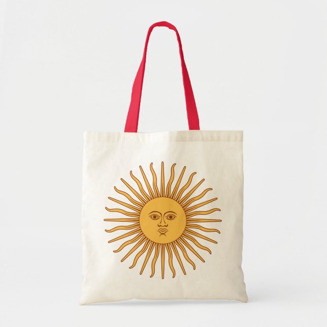 Bolso De Tela Viene la decoración del icono de Sun (Frente)