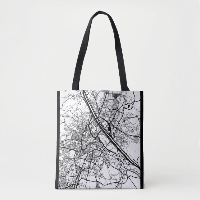 Bolso De Tela Vienna Austria City Map (Anverso)