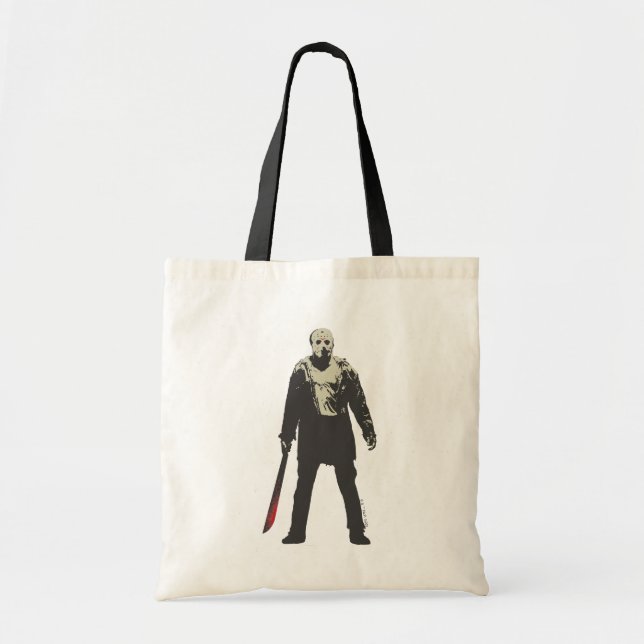 Bolso De Tela Viernes 13 | Arte de caracteres Jason Voorhees (Frente)