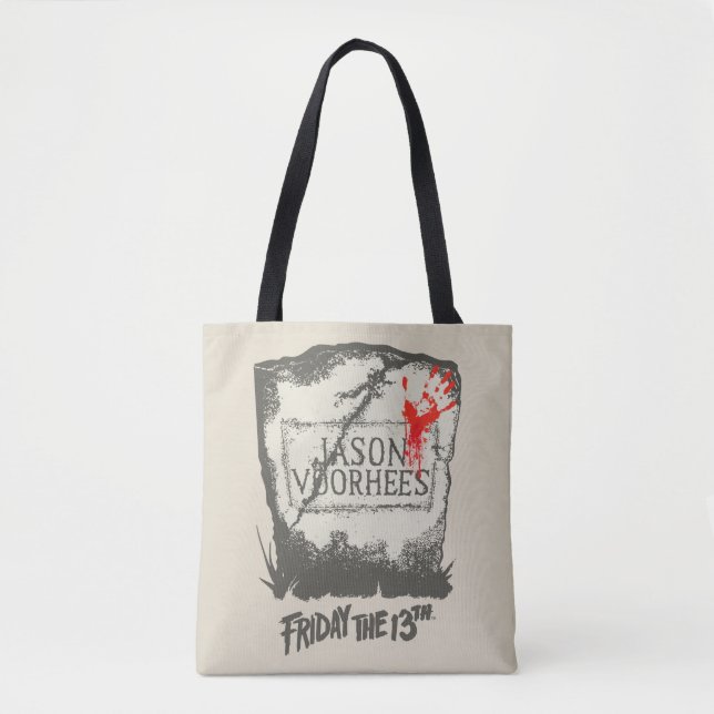 Bolso De Tela Viernes 13 | Jason Voorhees Headstone (Anverso)