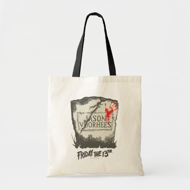 Bolso De Tela Viernes 13 | Jason Voorhees Headstone (Frente)