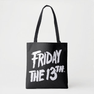 Bolso De Tela Viernes 13   Logo Pintado apilado