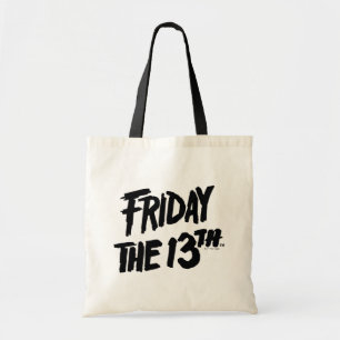 Bolso De Tela Viernes 13   Logo Pintado apilado
