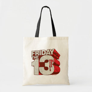 Bolso De Tela Viernes 13 Logotipo 3D apilado de sangrado