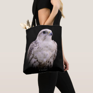 Bolso De Tela Vignetted Portrait of an Inquisitive Saker Falcon