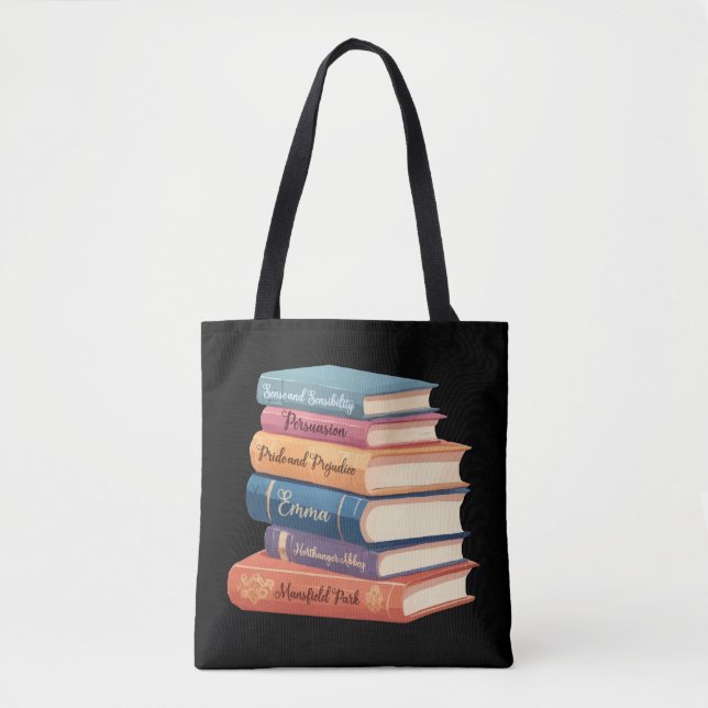 Bolso De Tela VII Novelas de Jane Austen (Anverso)
