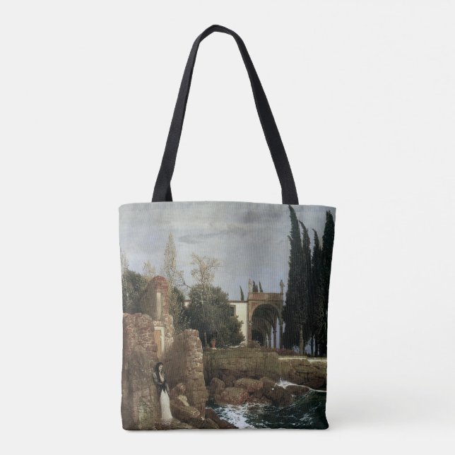 Bolso De Tela Villa junto al mar de Arnold Bocklin, Arte Simboli (Reverso)