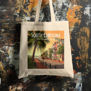 Bolso De Tela Viñage South Carolina