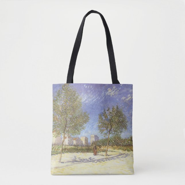 Bolso De Tela Vincent van Gogh - A las afueras de París (Anverso)