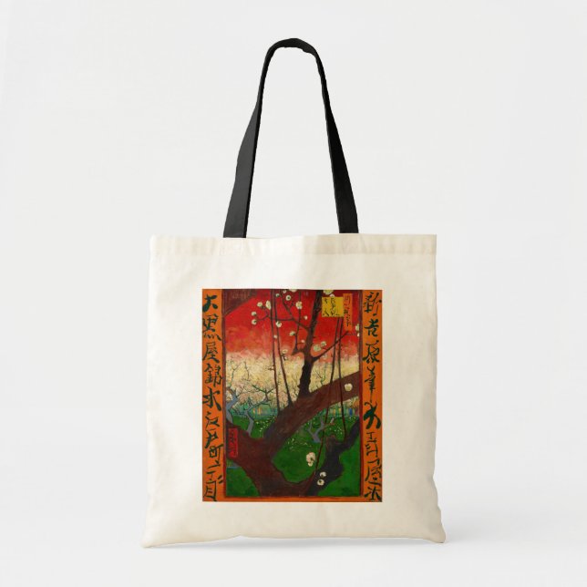 Bolso De Tela Vincent van Gogh - Árbol de ciruelas (Frente)