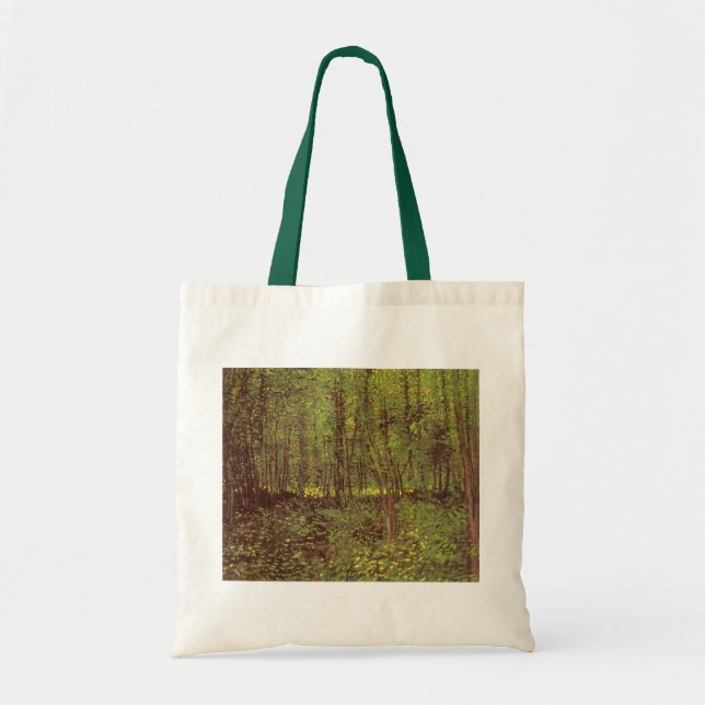 Bolso De Tela Vincent van Gogh - Árboles y subcrecimiento (Frente)