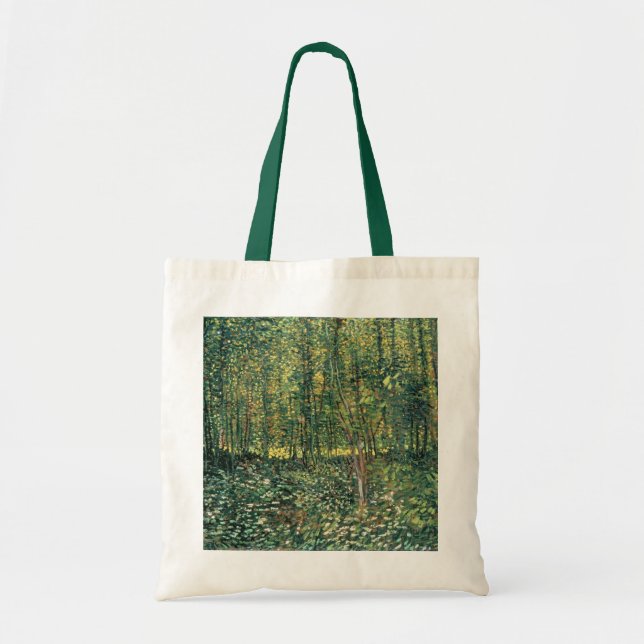 Bolso De Tela Vincent van Gogh | Árboles y subcrecimiento, 1887 (Frente)