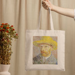 Bolso De Tela Vincent Van Gogh Autoretrato Gorra de paja Persona<br><div class="desc">Retrato de Vincent Van Gogh con un Gorra de paja. Una bella pintura de arte impresionista del famoso artista Van Gogh sobre un encantador regalo de arte impresionista.</div>