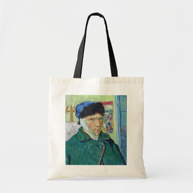 Bolso De Tela Vincent van Gogh - Autorretrato con oreja vendada (Frente)