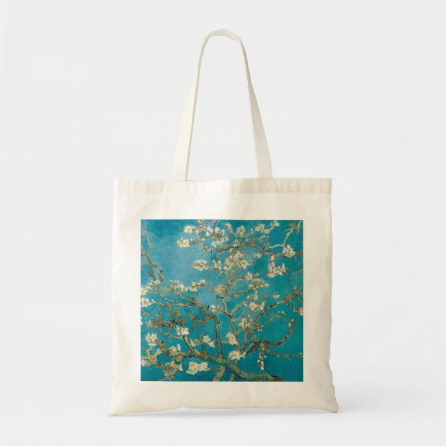 Bolso De Tela Vincent van Gogh Blossoming Almond Tree enhan (Frente)