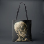 Bolso De Tela Vincent van Gogh - Calavera con cigarrillo en llam<br><div class="desc">Cabeza de un Skeleton con un cigarrillo en llamas / Calavera con cigarrillo en llamas / Crane de squelette fumant une cigarrillo - Vincent van Gogh,  1885</div>