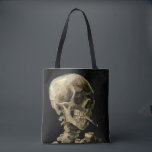 Bolso De Tela Vincent van Gogh - Calavera con cigarrillo en llam<br><div class="desc">Cabeza de un Skeleton con un cigarrillo en llamas / Calavera con cigarrillo en llamas / Crane de squelette fumant une cigarrillo - Vincent van Gogh,  1885</div>
