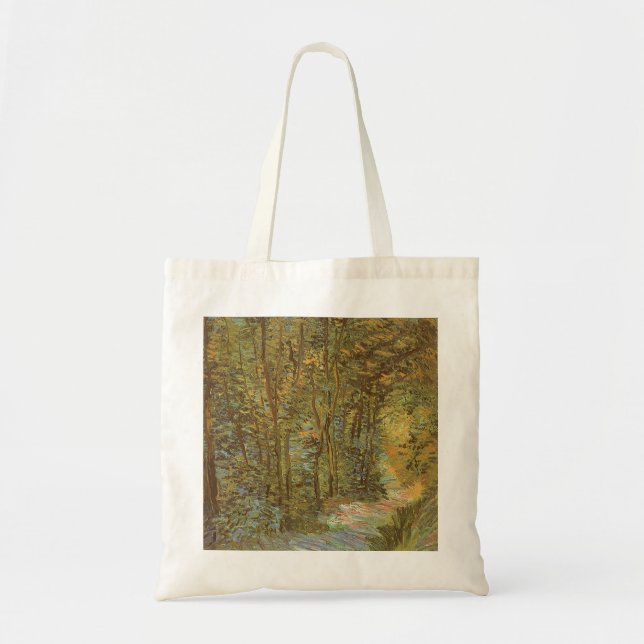 Bolso De Tela Vincent van Gogh - Camino en los bosques (Frente)