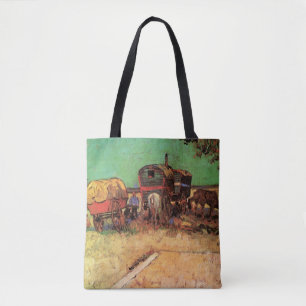 Bolso De Tela Vincent van Gogh - Campamento de Gitanos Caravanas