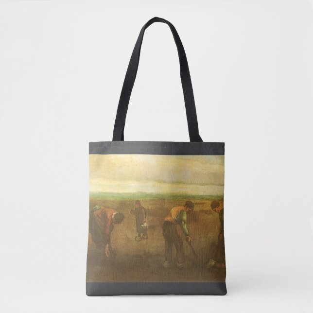 Bolso De Tela Vincent van Gogh - Campesinos plantando papas (Anverso)